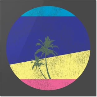 Retro Palm Tree and Beach Posters and Art